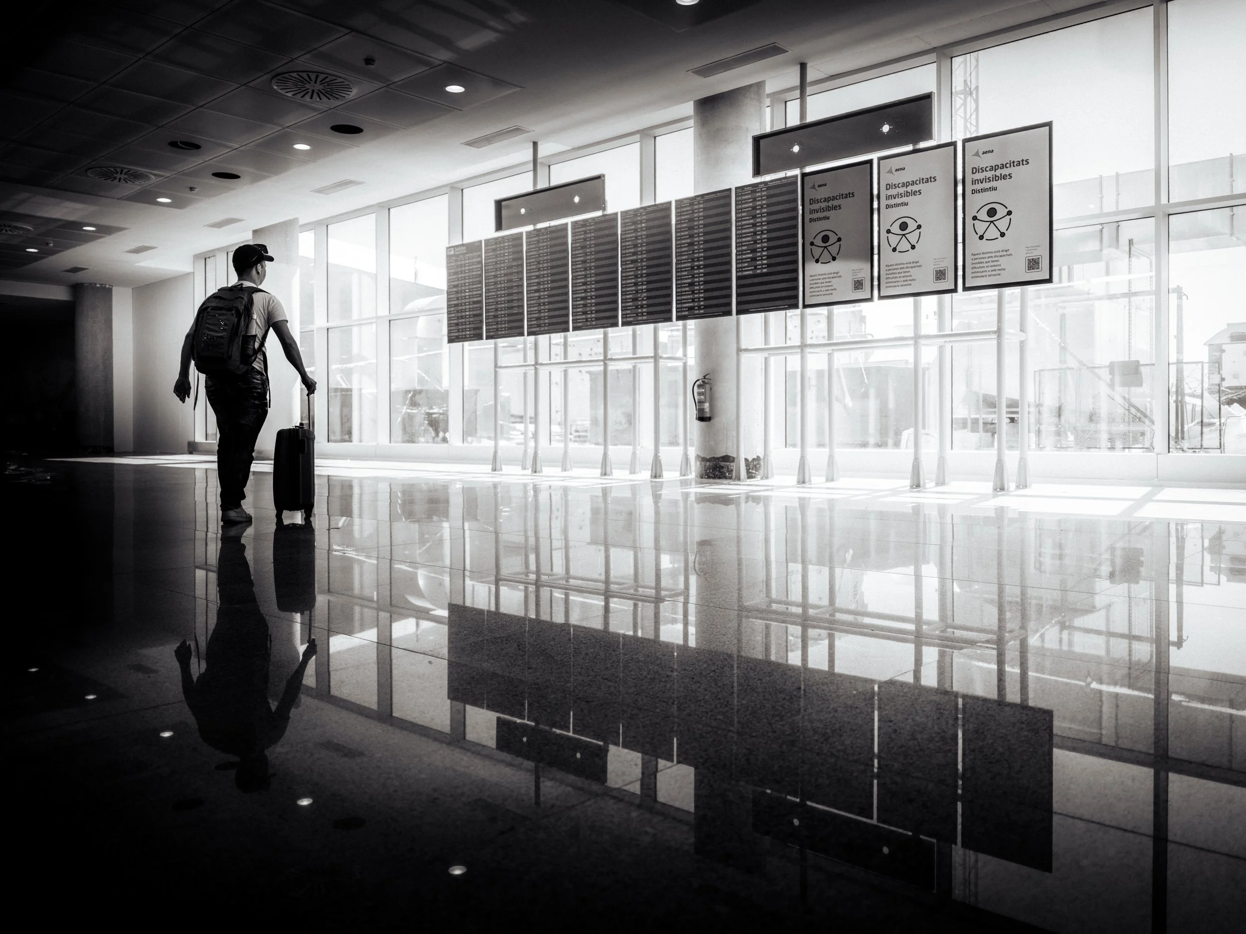 checking in at palma airport