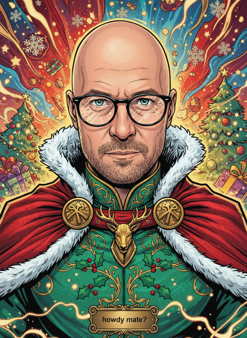 AI christmas magic scene