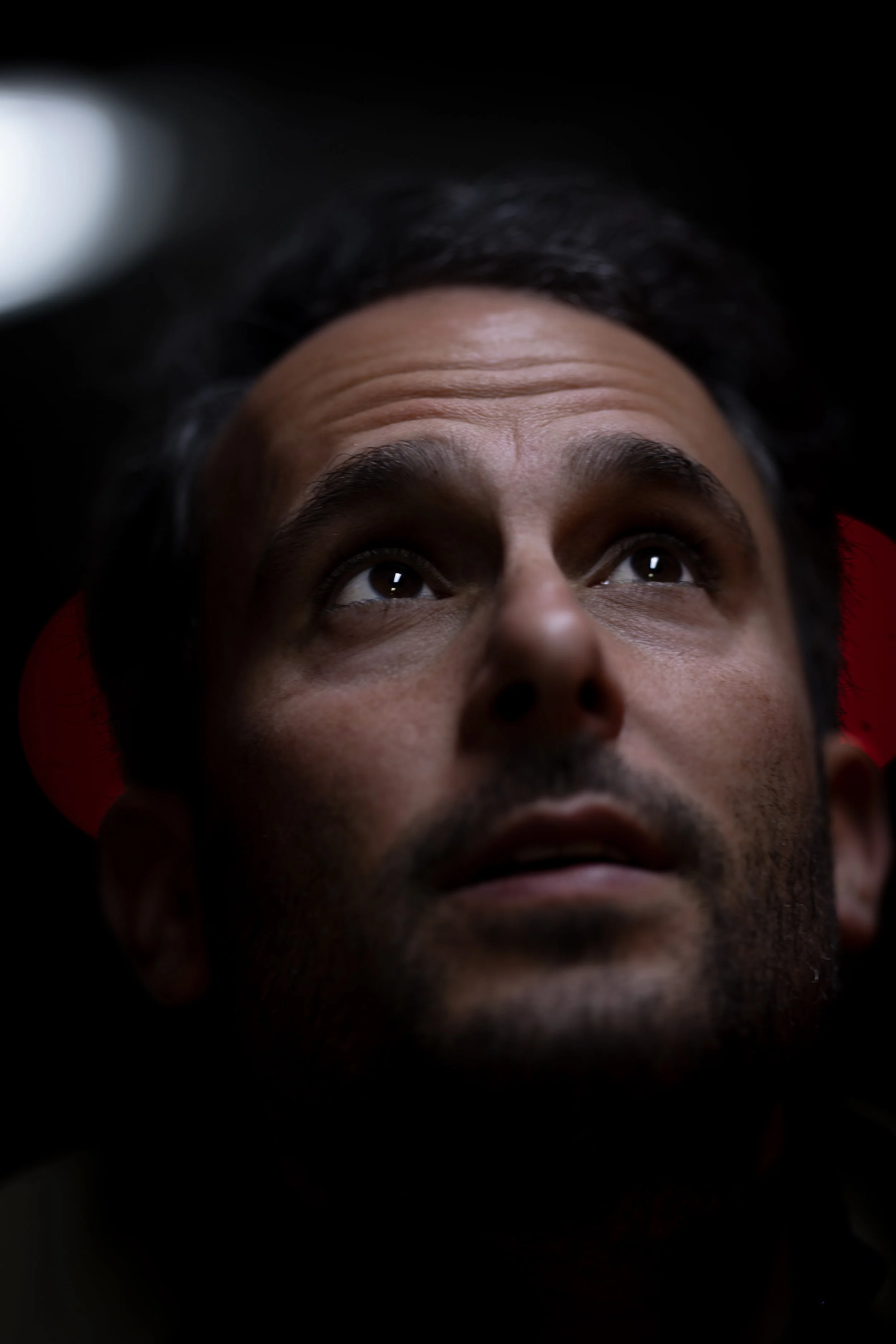 portrait of dennis in parking garage