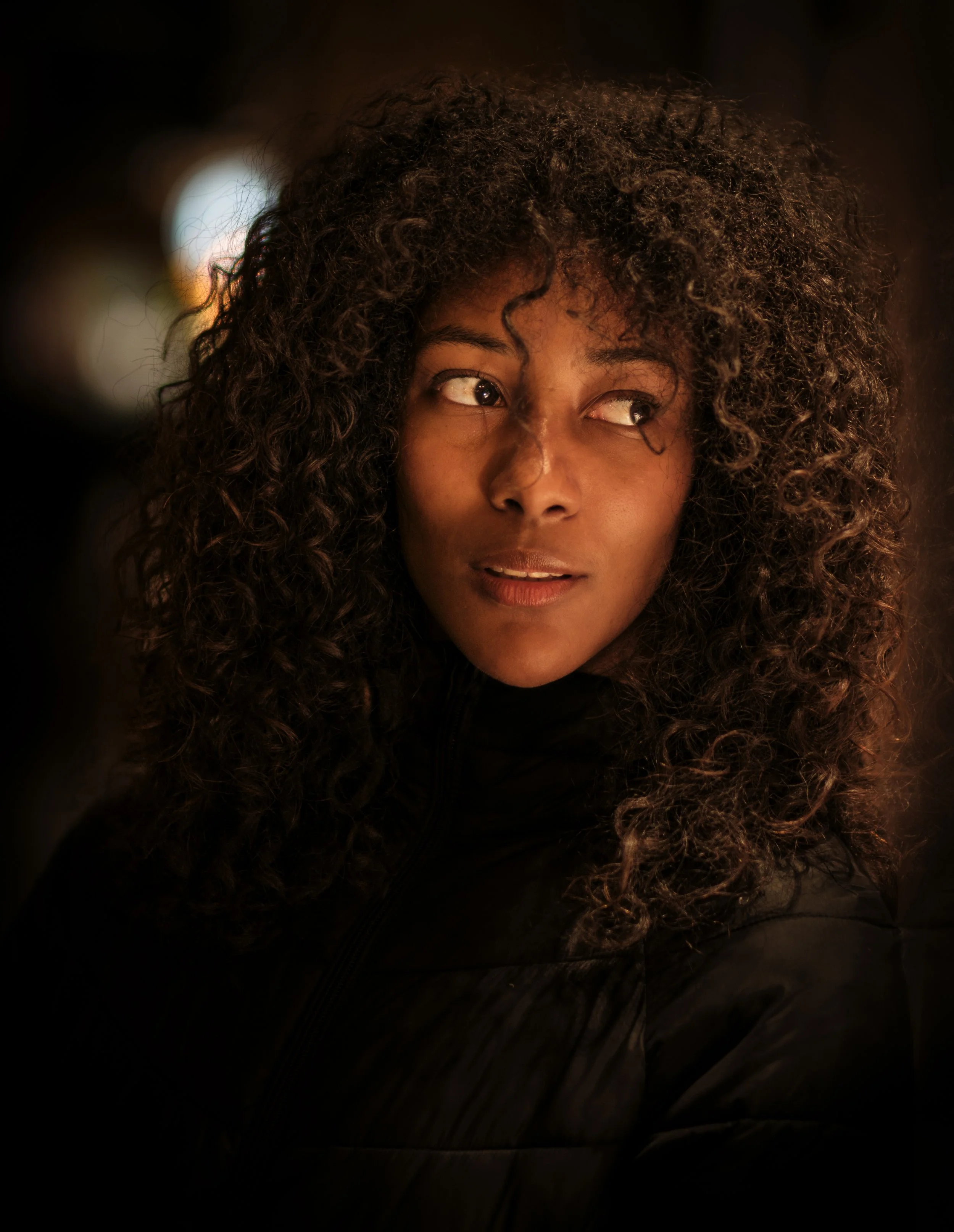 low light portrait of jennifer