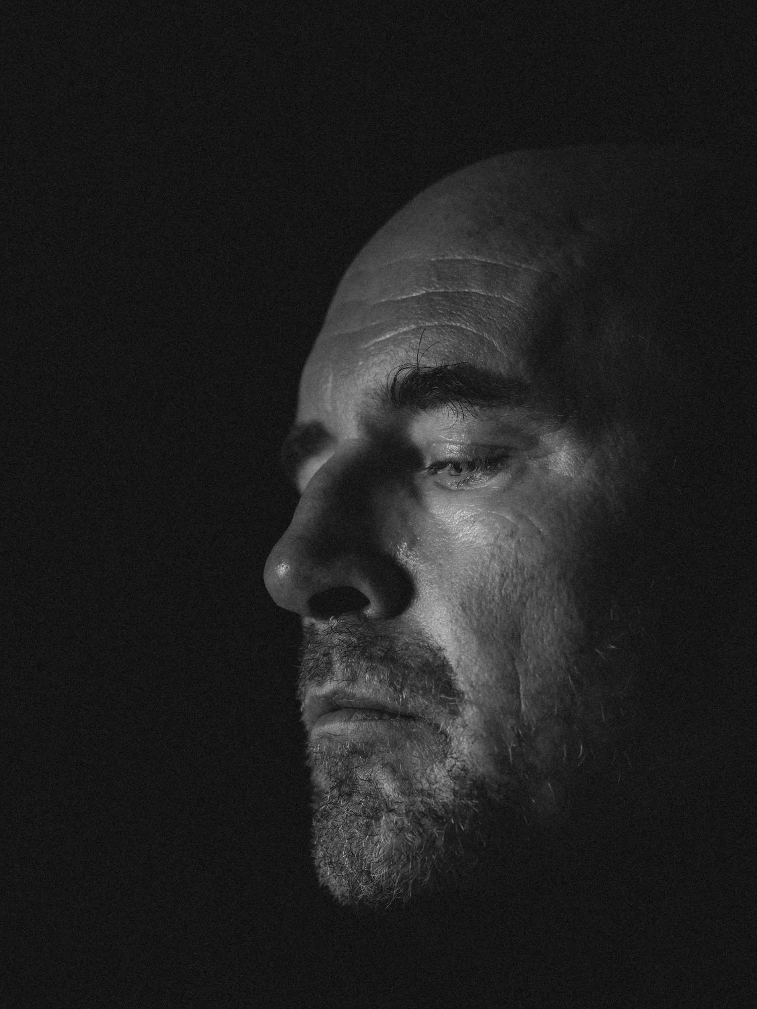 self portrait exploring different light angles